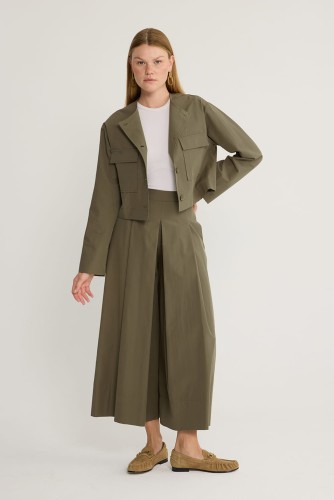 Basic Koton Ceket Haki - Thumbnail