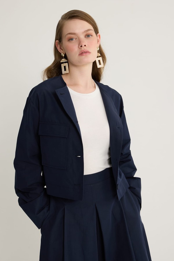 Basic Koton Ceket Lacivert