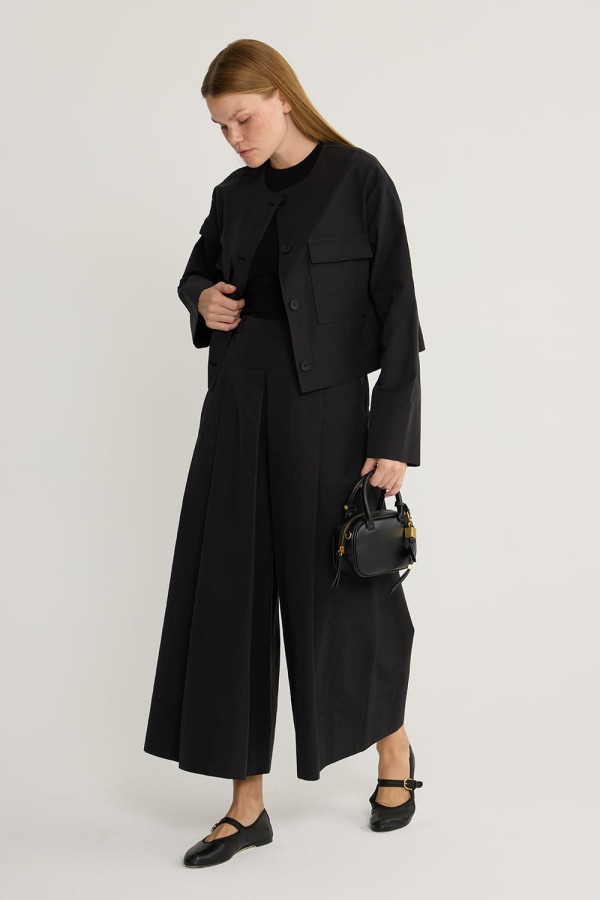 Basic Koton Ceket Siyah