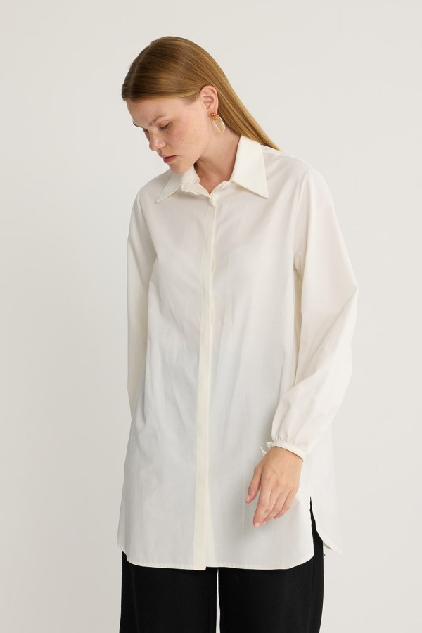 Basic Poplin Gömlek Beyaz Basic Poplin Gömlek Beyaz