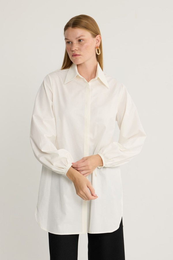 emiles - Basic Poplin Gömlek Beyaz emiles - Basic Poplin Gömlek Beyaz