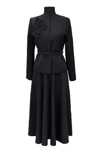 emiles - Çiçek Detaylı Takım Siyah