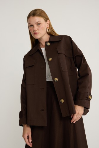 emiles - Gabardin Ceket Kahve emiles - Gabardin Ceket Kahve