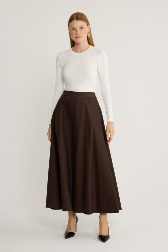 emiles - Gabardin Etek Kahve emiles - Gabardin Etek Kahve