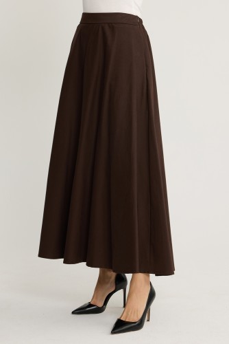 Gabardin Etek Kahve - Thumbnail