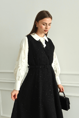 emiles - Işıltı Detaylı Tüvit Jile Siyah (1)