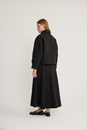 Kaşe Ceket Takım Siyah - Thumbnail