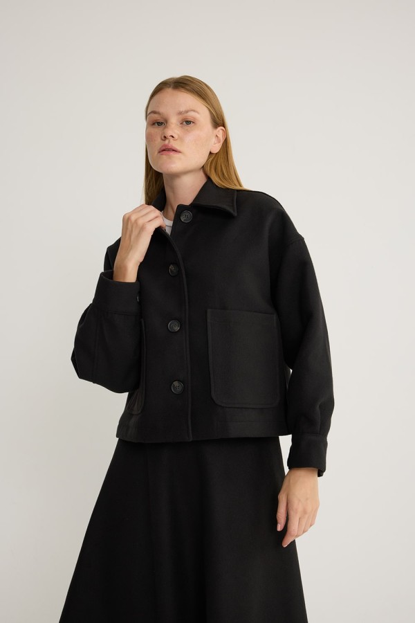 Kaşe Ceket Takım Siyah