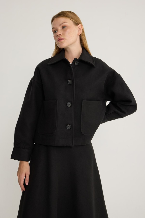 Kaşe Ceket Takım Siyah