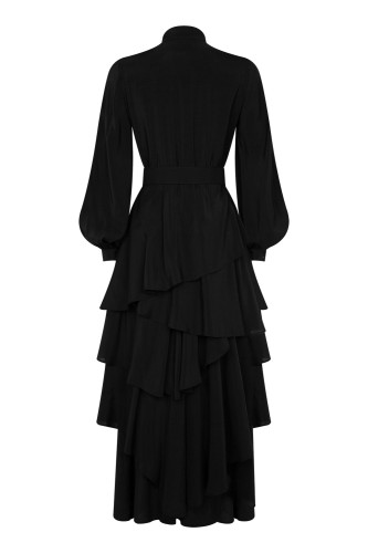 Kat Kat Elbise Siyah - Thumbnail