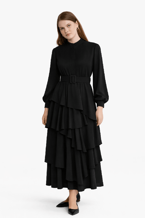 Kat Kat Elbise Siyah