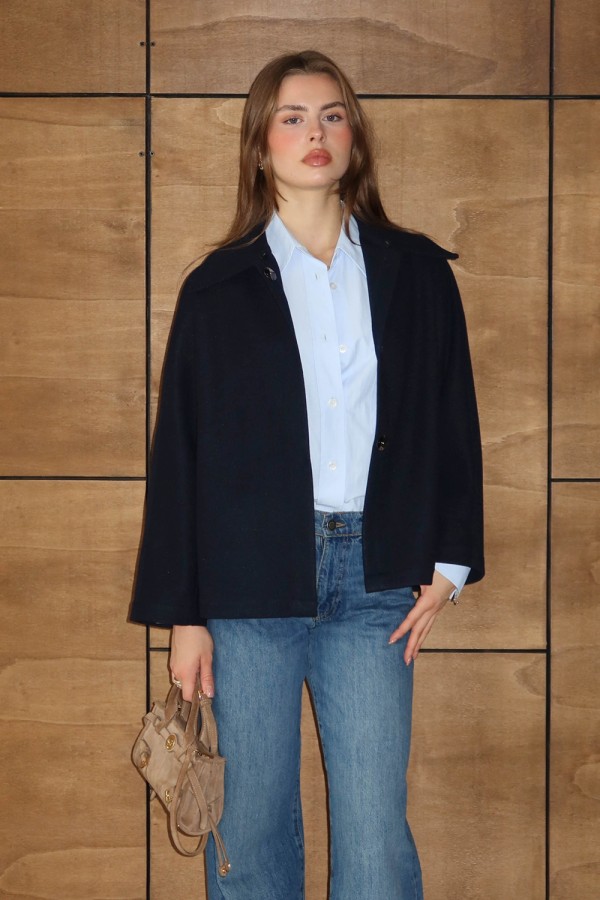 emiles - Kısa Kaşe Ceket Lacivert