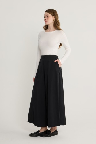 Koton Pantolon Etek Siyah - Thumbnail