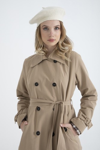 emiles - Kruvaze Trençkot Vizon