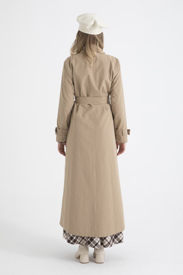 Kruvaze Trençkot Vizon