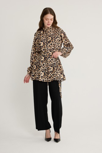 Leopar Desen Tunik - Thumbnail