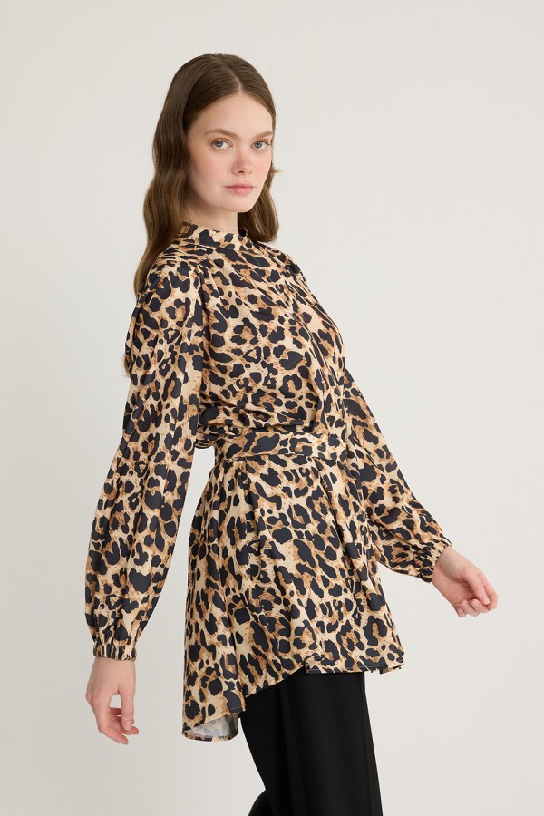 Leopar Desen Tunik