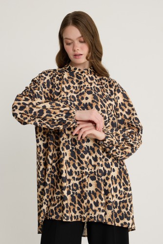 Leopar Desen Tunik - Thumbnail
