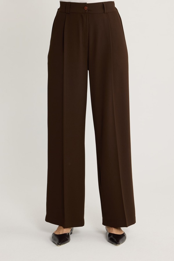 Palazzo Krep Pantolon Kahve Palazzo Krep Pantolon Kahve