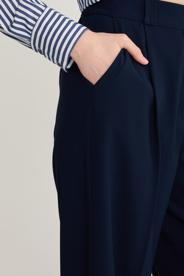 Palazzo Krep Pantolon Lacivert Palazzo Krep Pantolon Lacivert