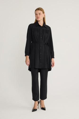 emiles - Pile Detaylı Takım Siyah