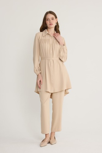 emiles - Pile Detaylı Takım Vizon