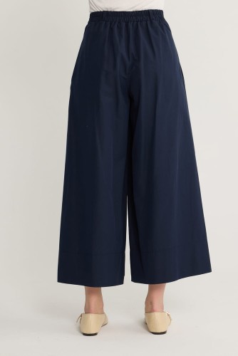 Pileli Pantolon Etek Lacivert - Thumbnail