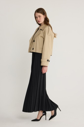 Piliseli Etek Siyah - Thumbnail