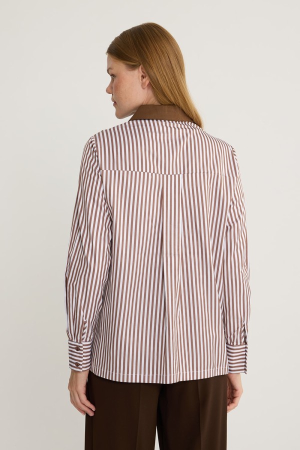 Piliseli Tunik Kahve Piliseli Tunik Kahve