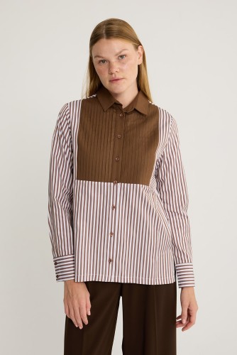 emiles - Piliseli Tunik Kahve emiles - Piliseli Tunik Kahve