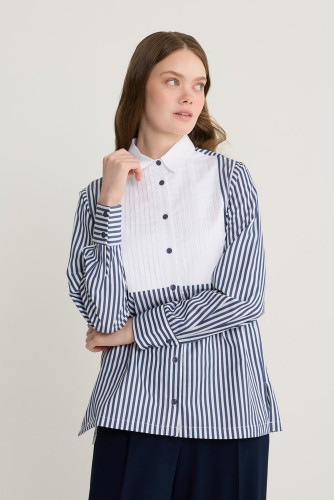 Piliseli Tunik Lacivert - Thumbnail