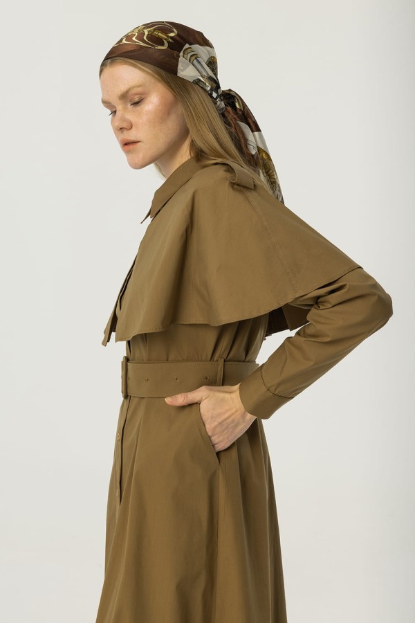 Trenç Elbise Camel
