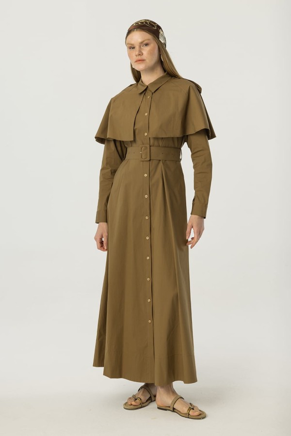 Trenç Elbise Camel