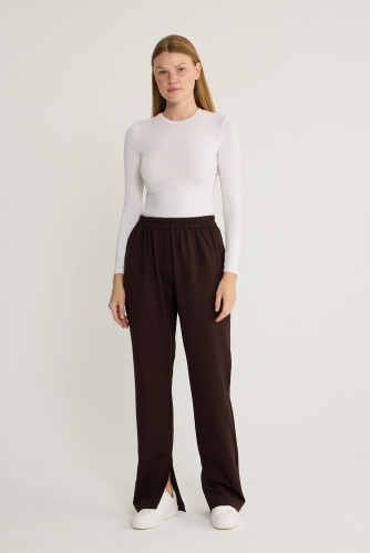 emiles - Yırtmaç Detaylı Pantolon Kahve